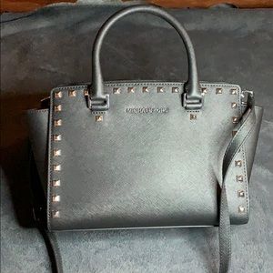 Michael Kors Selma Studded Saffiano Satchel